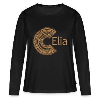 For Elijah - Women's Premium Organic Long Sleeve Shirt - black - Front - Julia (174cm)