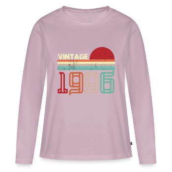 Vintage 1996 Geburtstag Retro Sonnenuntergang Design - Frauen Premium Bio Langarmshirt - Altrosa - Vorne - Julia (174cm)