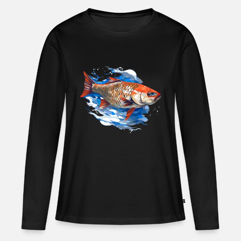 Döbel - Frauen Premium Bio Langarmshirt - Schwarz
