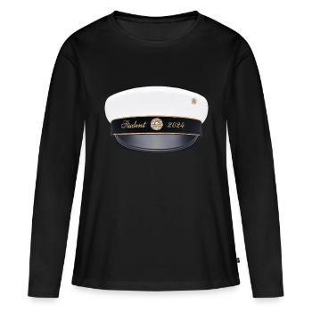 Abschlussfeier 2024 Abiturfeier - Frauen Premium Bio Langarmshirt - Schwarz - Vorne - Julia (174cm)
