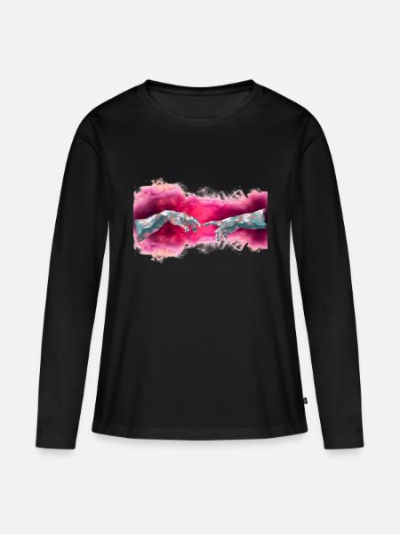 Moderne Kunst Michelangelo - Frauen Premium Bio Langarmshirt - Schwarz