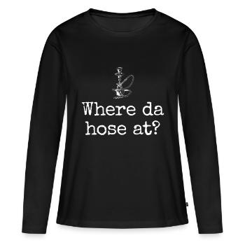 Look narguilé amusant pour les fans - T-shirt manches longues Premium bio Femme - noir - Devant - Julia (174cm)