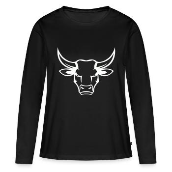 Taureau Taureau - T-shirt manches longues Premium bio Femme - noir - Devant - Julia (174cm)