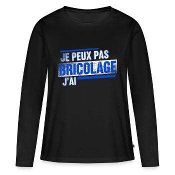 I can't I DIY - Women's Premium Organic Long Sleeve Shirt - black - Front - Julia (174cm)