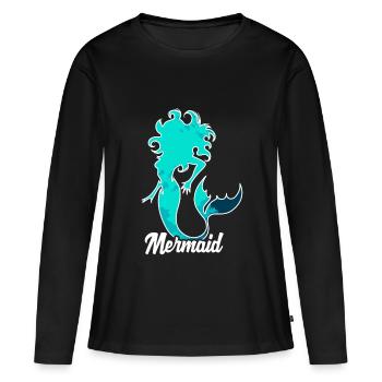 Sirène sirène sirène conte de fées - T-shirt manches longues Premium bio Femme - noir - Devant - Julia (174cm)