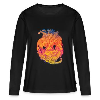 Sirène sirène sirène conte de fées - T-shirt manches longues Premium bio Femme - noir - Devant - Julia (174cm)