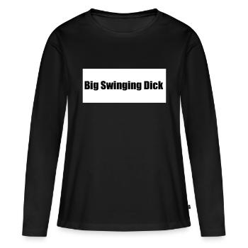 Big Swinging Dick Box Logo - T-shirt manches longues Premium bio Femme - noir - Devant - Julia (174cm)