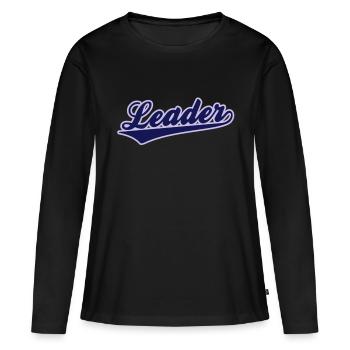 Leader - T-shirt manches longues Premium bio Femme - noir - Devant - Julia (174cm)