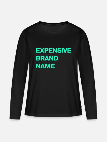 Expensive Brand - Frauen Premium Bio Langarmshirt - Schwarz