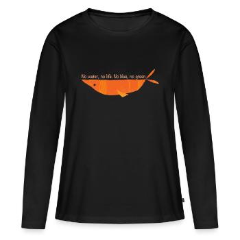 océan - T-shirt manches longues Premium bio Femme - noir - Devant - Julia (174cm)