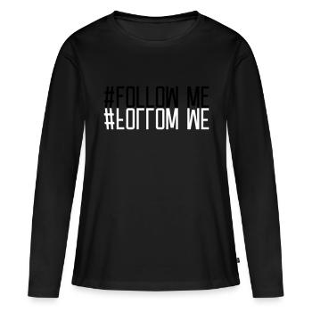 Suivez-moi en miroir - T-shirt manches longues Premium bio Femme - noir - Devant - Julia (174cm)