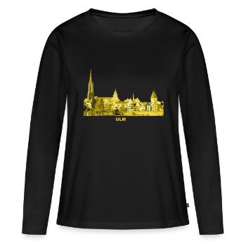 Ulm Minster Bade-Wurtemberg Metzgerturm Danube - T-shirt manches longues Premium bio Femme - noir - Devant - Julia (174cm)