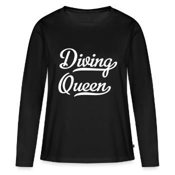 Plonger - T-shirt manches longues Premium bio Femme - noir - Devant - Julia (174cm)