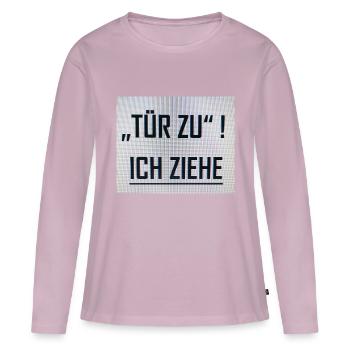 Tür zu - Frauen Premium Bio Langarmshirt - Altrosa - Vorne - Julia (174cm)