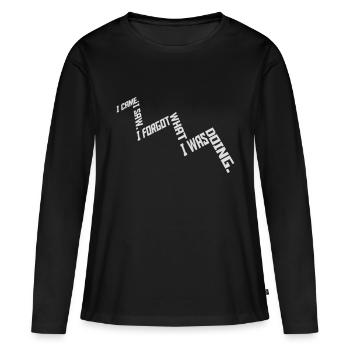 Je suis venu voir oublier - T-shirt manches longues Premium bio Femme - noir - Devant - Julia (174cm)
