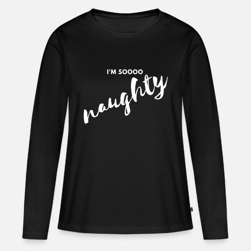 Ich bin so frech - Frauen Premium Bio Langarmshirt - Schwarz