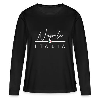 Italie - Naples - Naples - Italien - Italie - T-shirt manches longues Premium bio Femme - noir - Devant - Julia (174cm)