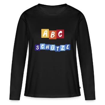 ABC Schütze - Frauen Premium Bio Langarmshirt - Schwarz - Vorne - Julia (174cm)