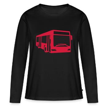 Bus - Frauen Premium Bio Langarmshirt - Schwarz - Vorne - Julia (174cm)