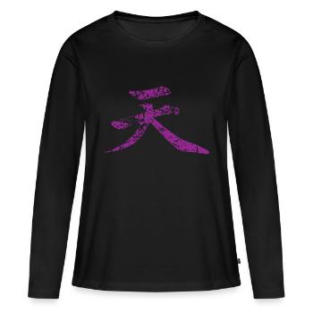 ak - T-shirt manches longues Premium bio Femme - noir - Devant - Julia (174cm)