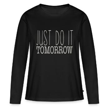 FAIS-LE - T-shirt manches longues Premium bio Femme - noir - Devant - Julia (174cm)