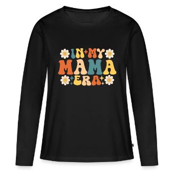 Groovy In My Mama Era Mother's Day - Women's Premium Organic Long Sleeve Shirt - black - Front - Julia (174cm)