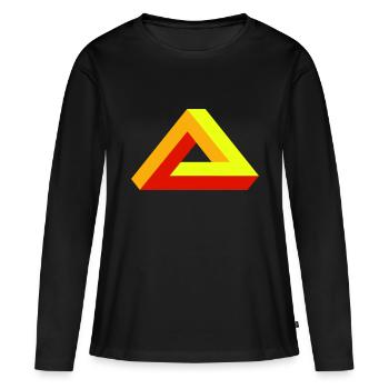 Triangle - Women's Premium Organic Long Sleeve Shirt - black - Front - Julia (174cm)