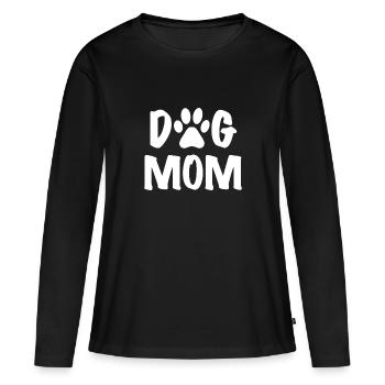 Dog mom - Women's Premium Organic Long Sleeve Shirt - black - Front - Julia (174cm)