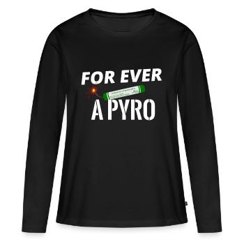 Pyro pour toujours Fireworks - T-shirt manches longues Premium bio Femme - noir - Devant - Julia (174cm)