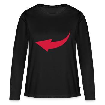 flèche - T-shirt manches longues Premium bio Femme - noir - Devant - Julia (174cm)
