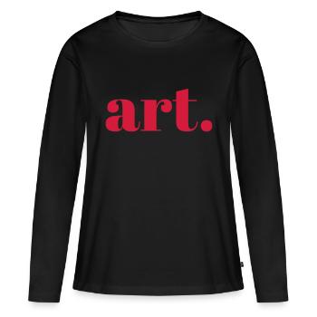 Art. - T-shirt manches longues Premium bio Femme - noir - Devant - Julia (174cm)