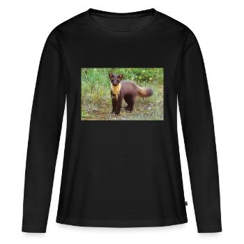 Pine Marten - Women's Premium Organic Long Sleeve Shirt - black - Front - Julia (174cm)