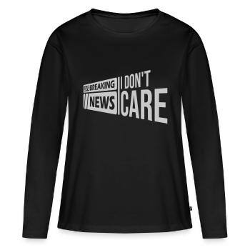 Breaking news don t - Frauen Premium Bio Langarmshirt - Schwarz - Vorne - Julia (174cm)