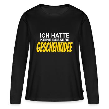 Beste Geschenkidee - Frauen Premium Bio Langarmshirt - Schwarz - Vorne - Julia (174cm)