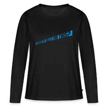 Je me suis rasé les couilles - T-shirt manches longues Premium bio Femme - noir - Devant - Julia (174cm)