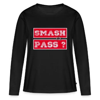 Smash or Pass - Frauen Premium Bio Langarmshirt - Schwarz - Vorne - Julia (174cm)