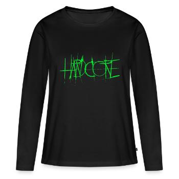 Hardcore - Frauen Premium Bio Langarmshirt - Schwarz - Vorne - Julia (174cm)