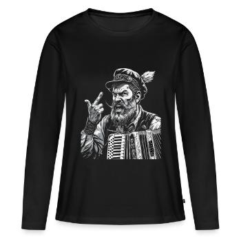 Grantler Grumpy Bavarian dialects Bavaria - Women's Premium Organic Long Sleeve Shirt - black - Front - Julia (174cm)