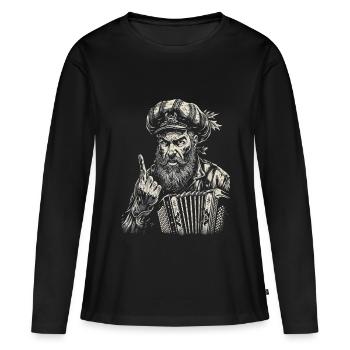 Grantler Grumpy Bavarian dialects Bavaria - Women's Premium Organic Long Sleeve Shirt - black - Front - Julia (174cm)