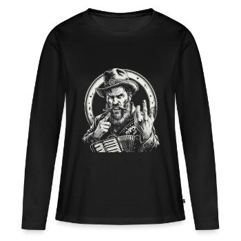 Grantler Grumpy Bavarian dialects Bavaria - Women's Premium Organic Long Sleeve Shirt - black - Front - Julia (174cm)
