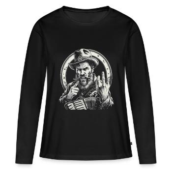 Grantler Grumpy Bavarian dialects Bavaria - Women's Premium Organic Long Sleeve Shirt - black - Front - Julia (174cm)