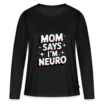 Neuroplongeurs - T-shirt manches longues Premium bio Femme - noir - Devant - Julia (174cm)