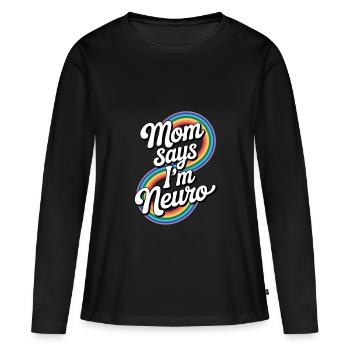 Neurodivers - Women's Premium Organic Long Sleeve Shirt - black - Front - Julia (174cm)