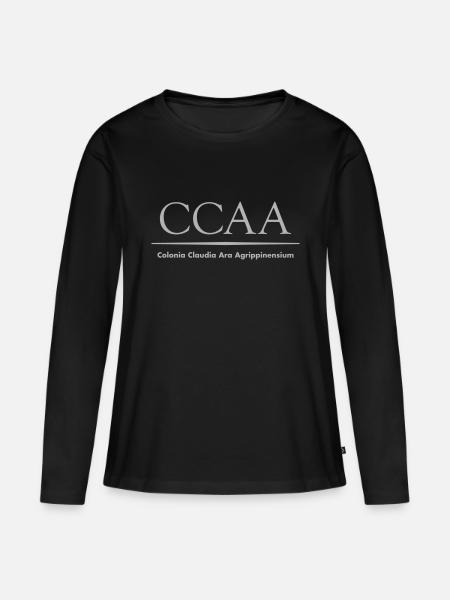 CCAA (Köln, Latein) - Frauen Premium Bio Langarmshirt - Schwarz