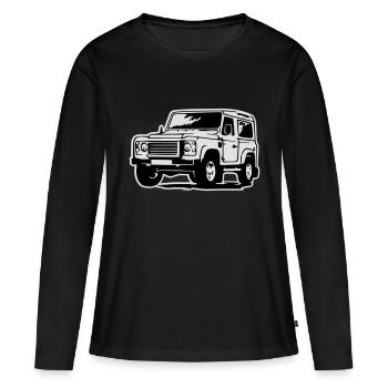 Defender (mit Hintergrund) - Women's Premium Organic Long Sleeve Shirt - black - Front - Julia (174cm)