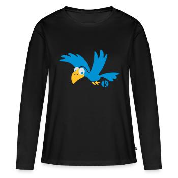 Rabe (c) - Krähe - T-shirt manches longues Premium bio Femme - noir - Devant - Julia (174cm)