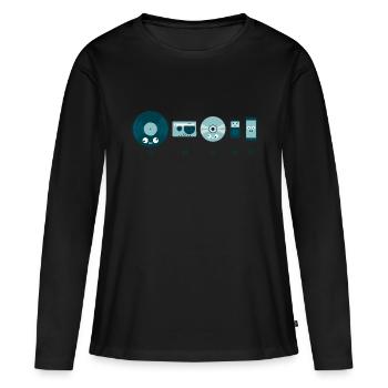 Musikgeschichte - Frauen Premium Bio Langarmshirt - Schwarz - Vorne - Julia (174cm)