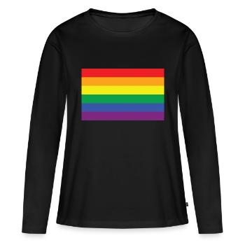 Arc-en-ciel - T-shirt manches longues Premium bio Femme - noir - Devant - Julia (174cm)