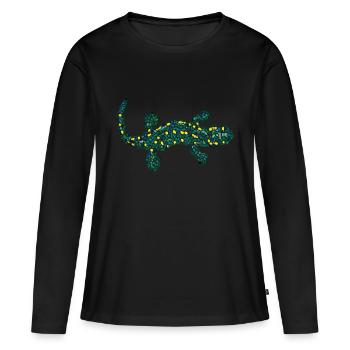 Reptile - T-shirt manches longues Premium bio Femme - noir - Devant - Julia (174cm)