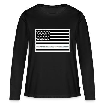 U.S. Flag Luftwaffe - Frauen Premium Bio Langarmshirt - Schwarz - Vorne - Julia (174cm)